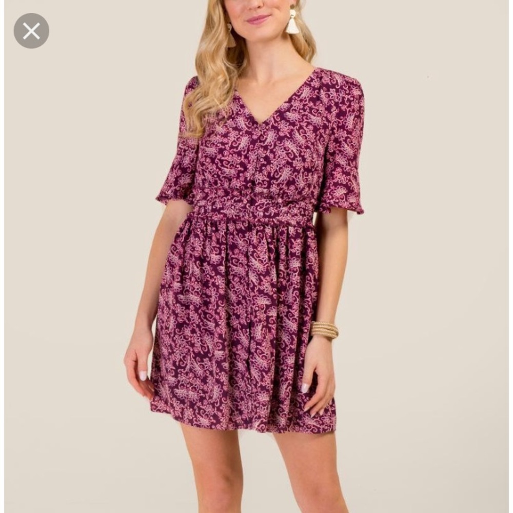 DONATING 10/4-Francesca’s Purple Floral Dress